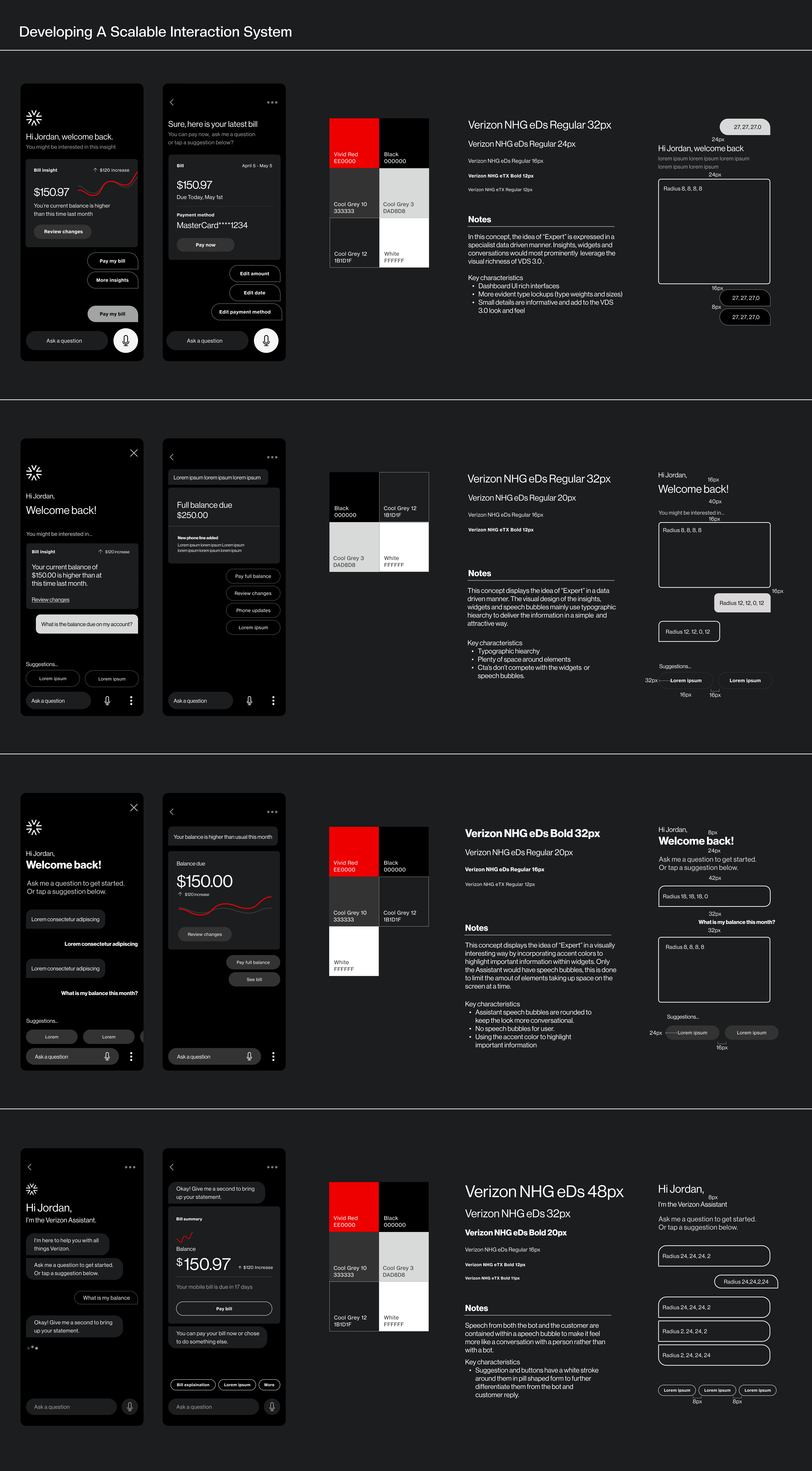 UI layout explorations